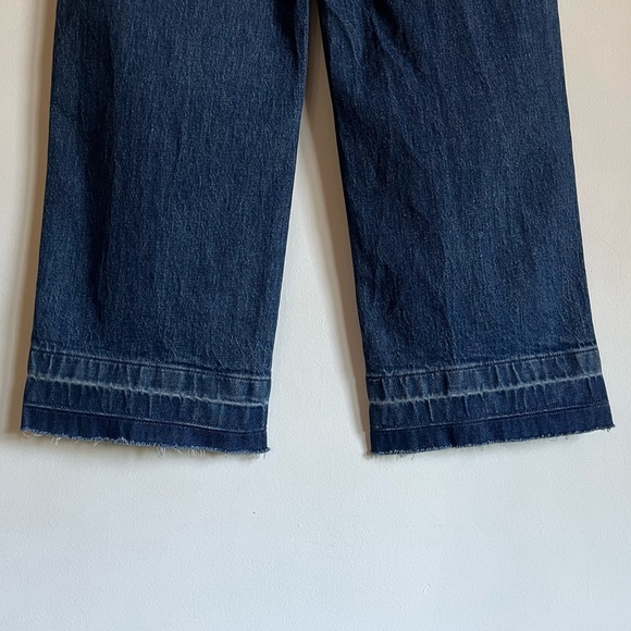 Madewell Petite Emmett Wide Leg Jean Let Down Hem Edition Archbald Wash 24P $138 - Picture 7 of 14
